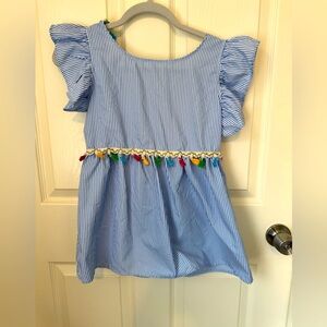 Blue and white striped top from SHEIN